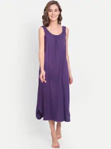 BLAZON Dreams Super Combed Cotton Lace Patchwork Longline Nighty Slip