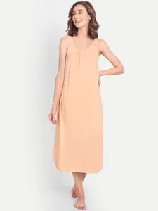 BLAZON Women Cotton Longline Nighty Slip