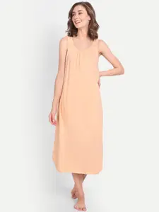 BLAZON Women Cotton Longline Nighty Slip