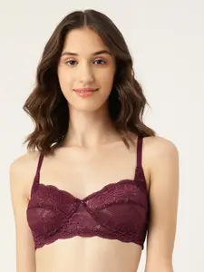 DressBerry Floral Non Padded T-Shirt Lace Bra