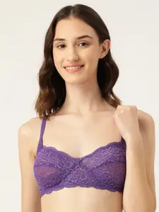 DressBerry Floral Non Padded T-Shirt Lace Bra