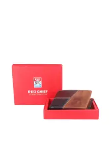 Red Chief Men Colourblocked Leather Two Fold Wallet