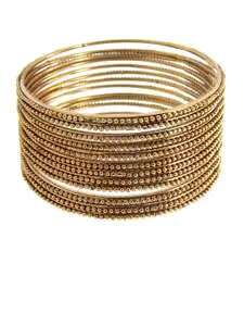 FEMMIBELLA Set Of 12 Antique Bangles
