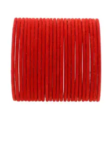 FEMMIBELLA Set Of 36 Glossy Velvet Bangles