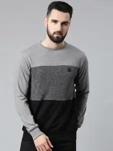 Proline Active Men Cotton Colourblocked Sweatshirt