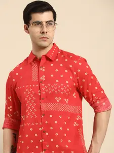 Anouk Men Red Floral Printed Casual Shirt