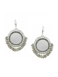 The Pari Silver-Plated Contemporary Drop Earrings