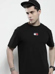 Tommy Hilfiger Men Brand Logo Applique Pure Cotton T-shirt