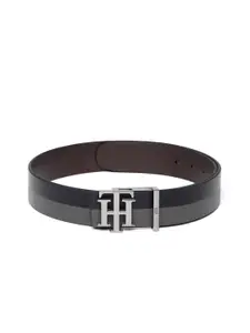 Tommy Hilfiger Men Striped Leather Formal Belt