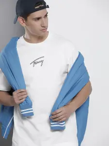 Tommy Hilfiger Men Brand Logo Embroidered Detail Pure Cotton T-shirt