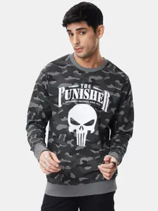 The Souled Store Men Camouflage Printed Pullover Sweatshirt