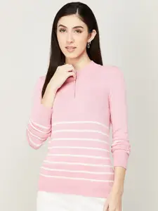Fame Forever by Lifestyle Women Striped Cotton Sweatshirt