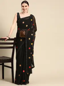 all about you Embroidered Polka Dots Saree