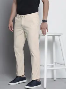Nautica Men Solid Mid Rise Flat Front Regular Trousers