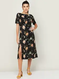 CODE by Lifestyle Floral A-Line Midi Dress