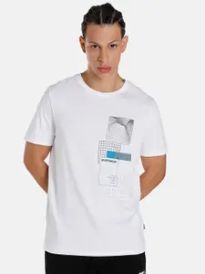 Puma Men Reflective Graphic Printed Cotton Regular Fit T-shirt