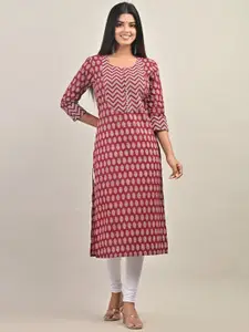 Swasti Ethnic Motifs Printed Gotta Patti Pure Cotton Kurta