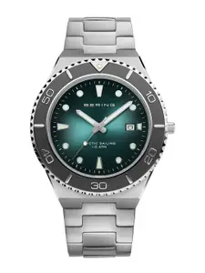 BERING Men Mother of Pearl Dial Stainless Steel Bracelet Style Straps Analogue Watch 18940-708