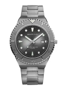 BERING Men Embellished Dial & Stainless Steel Bracelet Style Straps Analogue Watch 18940-777