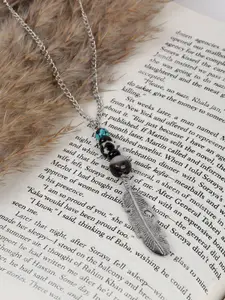 EL REGALO Christmas Black Silver Plated Necklace