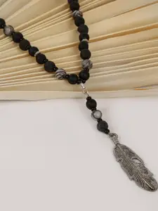 EL REGALO Christmas Black Silver Plated Necklace