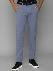 Allen Solly Men Checked Slim Fit Trousers