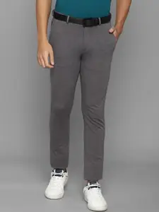 Louis Philippe Sport Men Textured Slim Fit Cotton Trousers