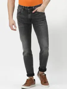 Pepe Jeans Men Tapered Fit Low-Rise Heavy Fade Stretchable Jeans