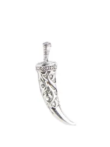 ahilya 92.5 Sterling Silver Silver-Plated Tiger Tooth Pendant
