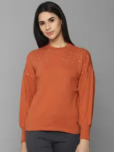 Allen Solly Woman Women Orange Sweatshirt