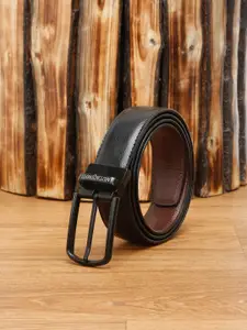 MUTAQINOTI Men Reversible Leather Formal Belt