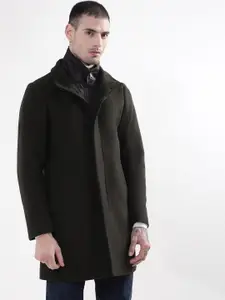 Matinique Men Woolen Regular Fit Overcoat
