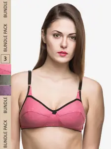 Docare Pack Of 3 Non Padded & Non-Wired Bra