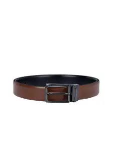 Da Milano Men Textured Leather Formal Belt