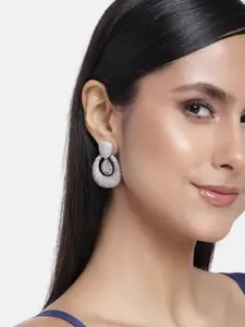 Estele Silver-Plated Teardrop Shaped Drop Earrings