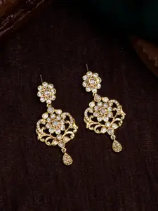 Estele Gold-Plated Floral Drop Earrings