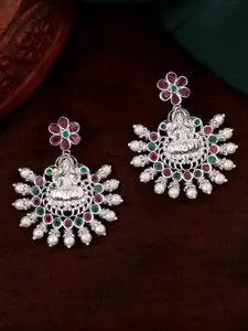 Estele Silver-Plated Floral Drop Earrings