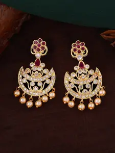 Estele Crescent Shaped Chandbalis Earrings