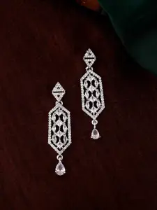 Estele Silver-Plated Geometric Drop Earrings