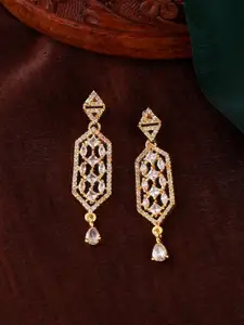 Estele Gold-Plated Geometric Drop Earrings