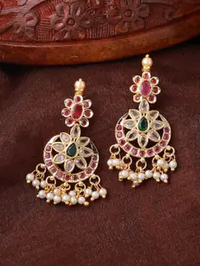 Estele Gold-Plated Floral Chandbalis Earrings