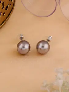 Estele Silver-Plated Circular Drop Earrings
