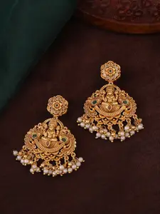 Estele Gold-Plated Floral Chandbalis Earrings