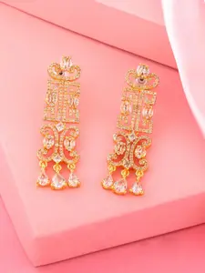 Estele Gold-Plated Geometric Drop Earrings