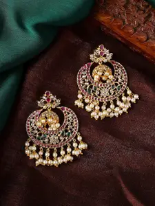 Estele Gold Plated Floral Chandbalis Earrings