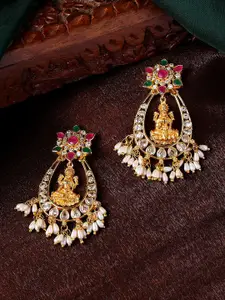 Estele Gold-Plated Contemporary Chandbalis Earrings