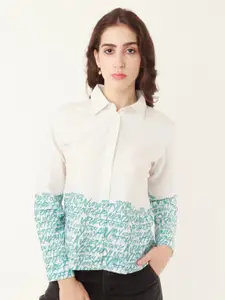 Zink London Women Slim Fit Printed Cotton Casual Shirt