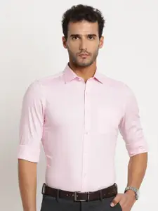 Turtle Men Pink Slim Fit Formal Shirt