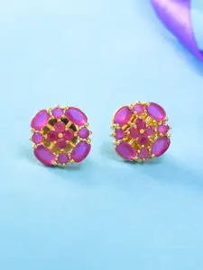 Voylla Gold Plated Contemporary Studs Earrings