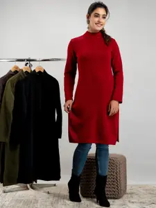 SUTI High Neck Long Sleeves Woolen Kurta